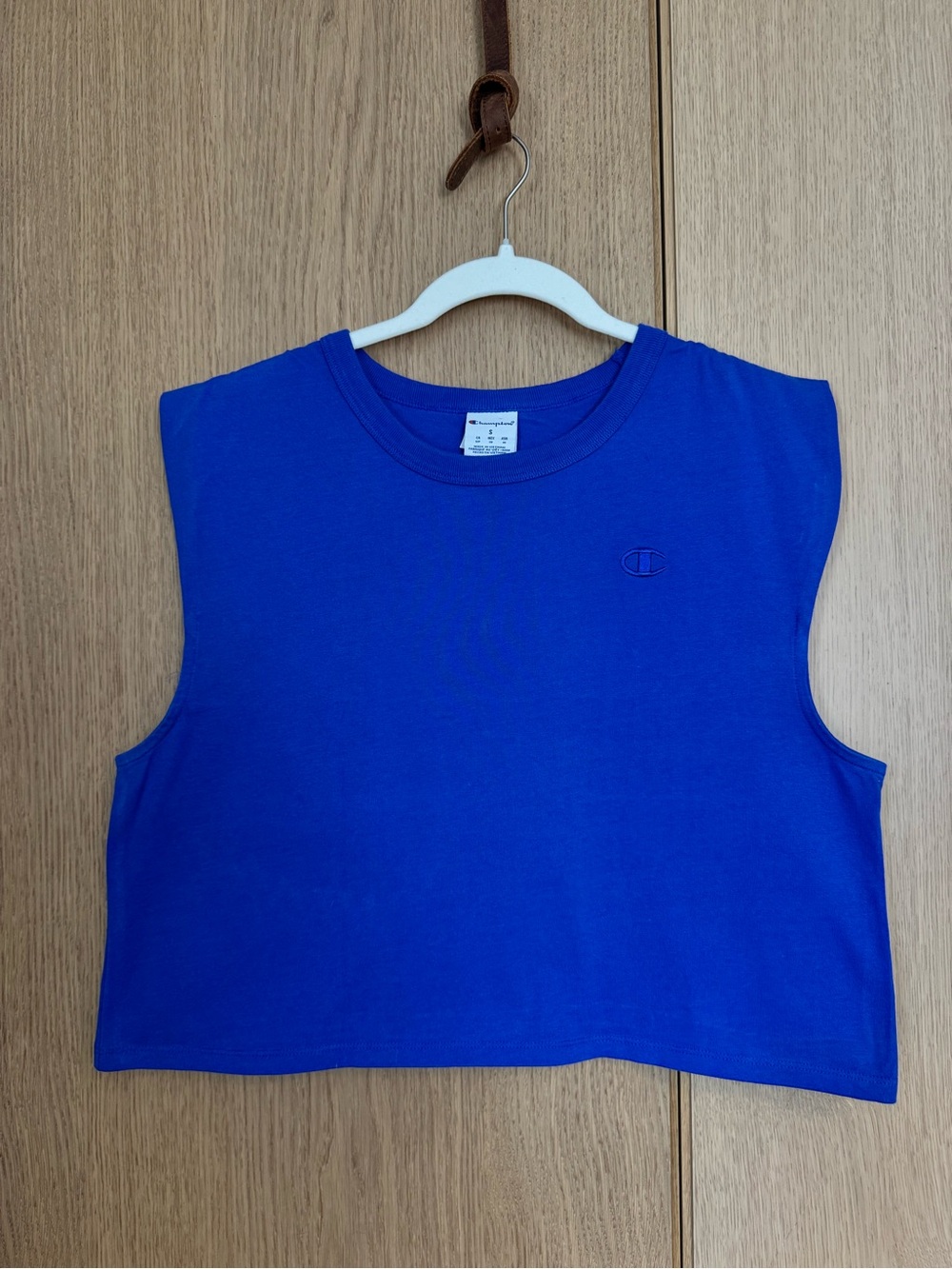 Champion Unisex Bold Blue Cropped Tank Top